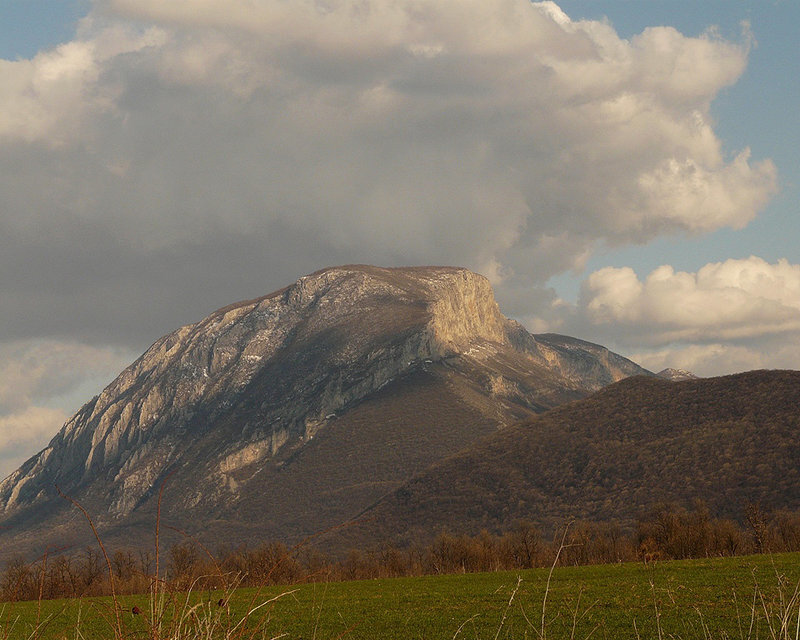 Mountain with Rocky Peak