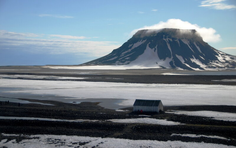 Mountain with Snow — Blue, Remote