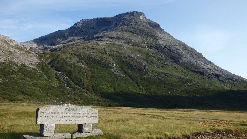 Mountain with Stone Marker