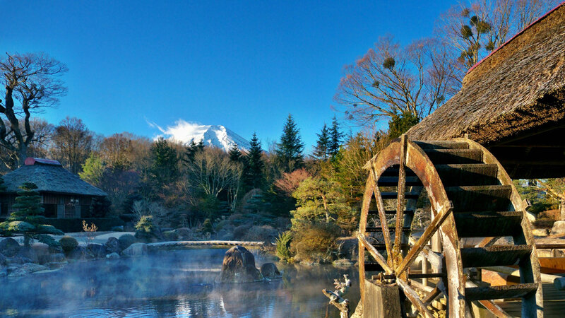 Mountain with Waterwheel