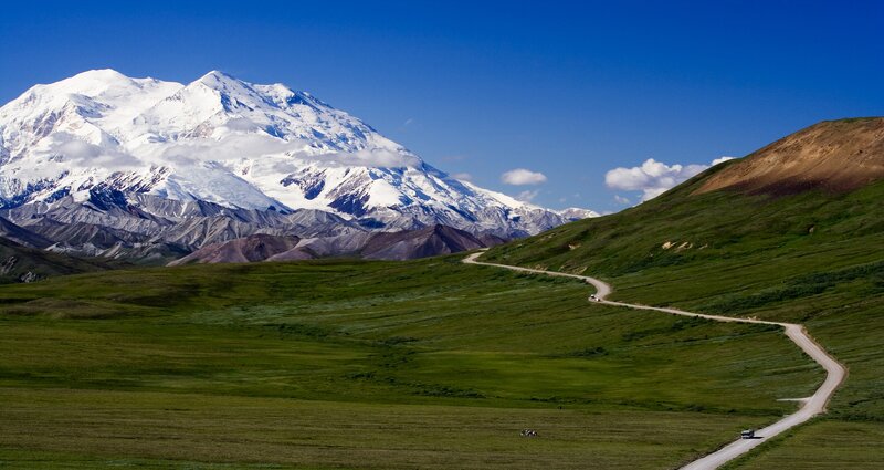 Mountain with Winding Road