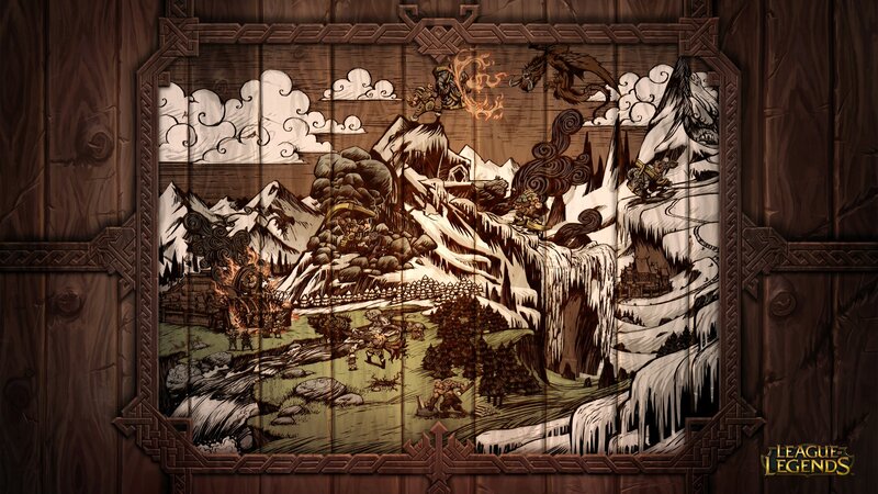 Mountainous Battle Scene — Brown