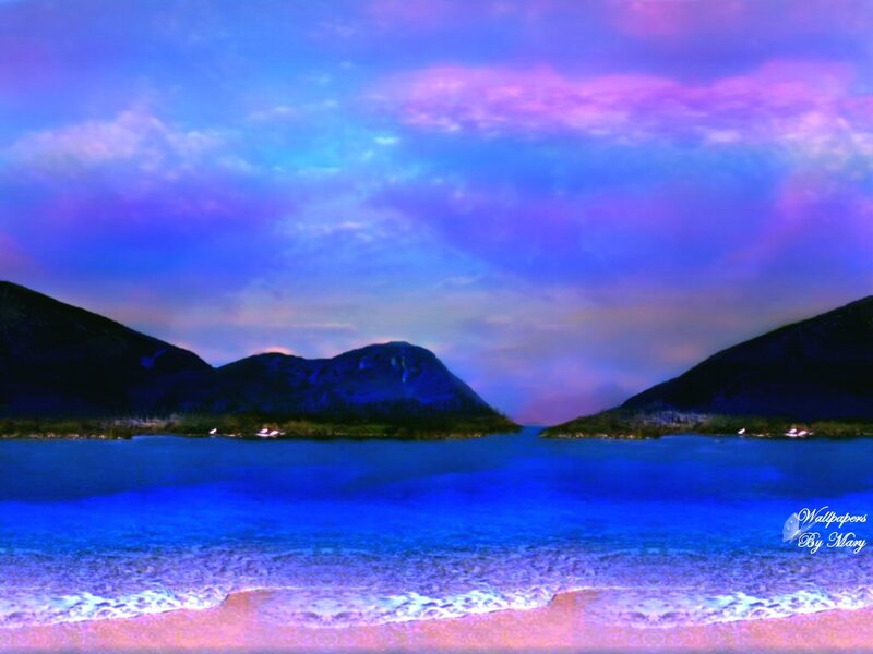 Mountainous Bay at Dusk