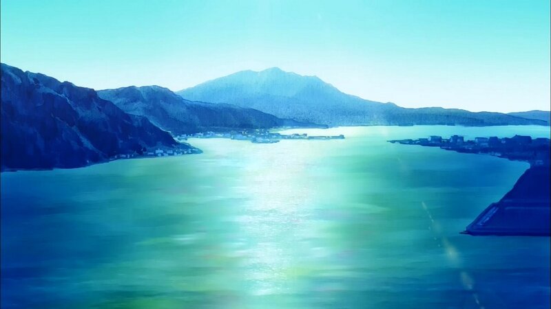 Mountainous Bay Landscape — Blue, Serene