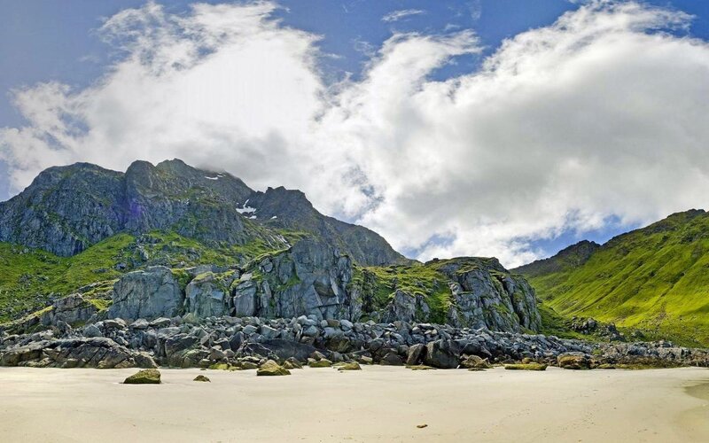 Mountainous Beach Landscape