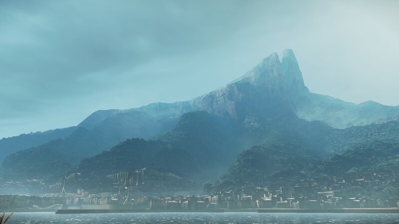 Mountainous Coastal City