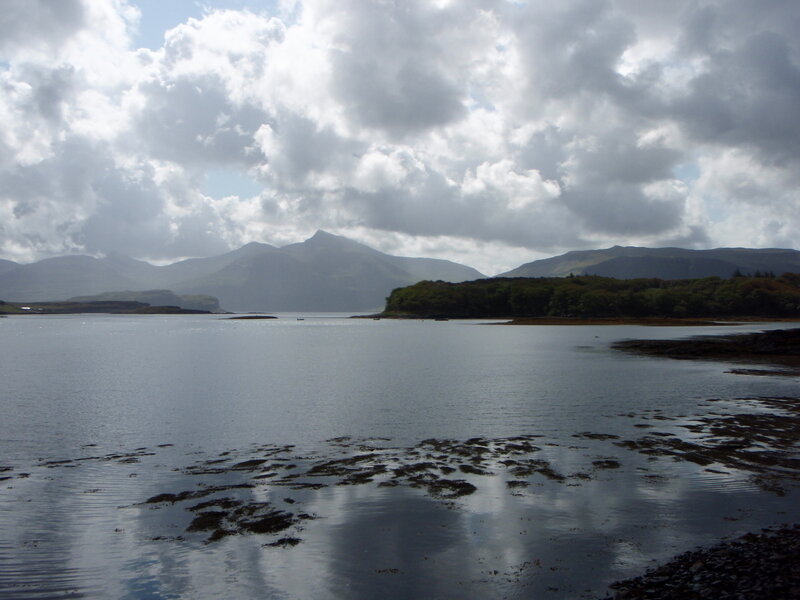 Mountainous Coastal Inlet — Blue