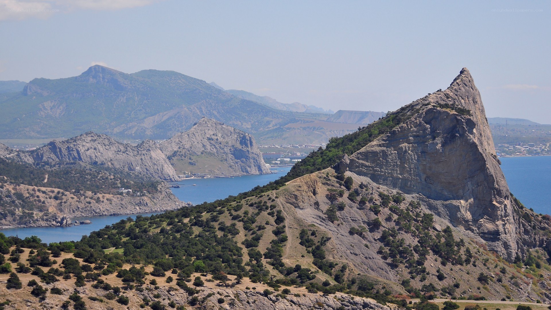 mountainous coastal landscape