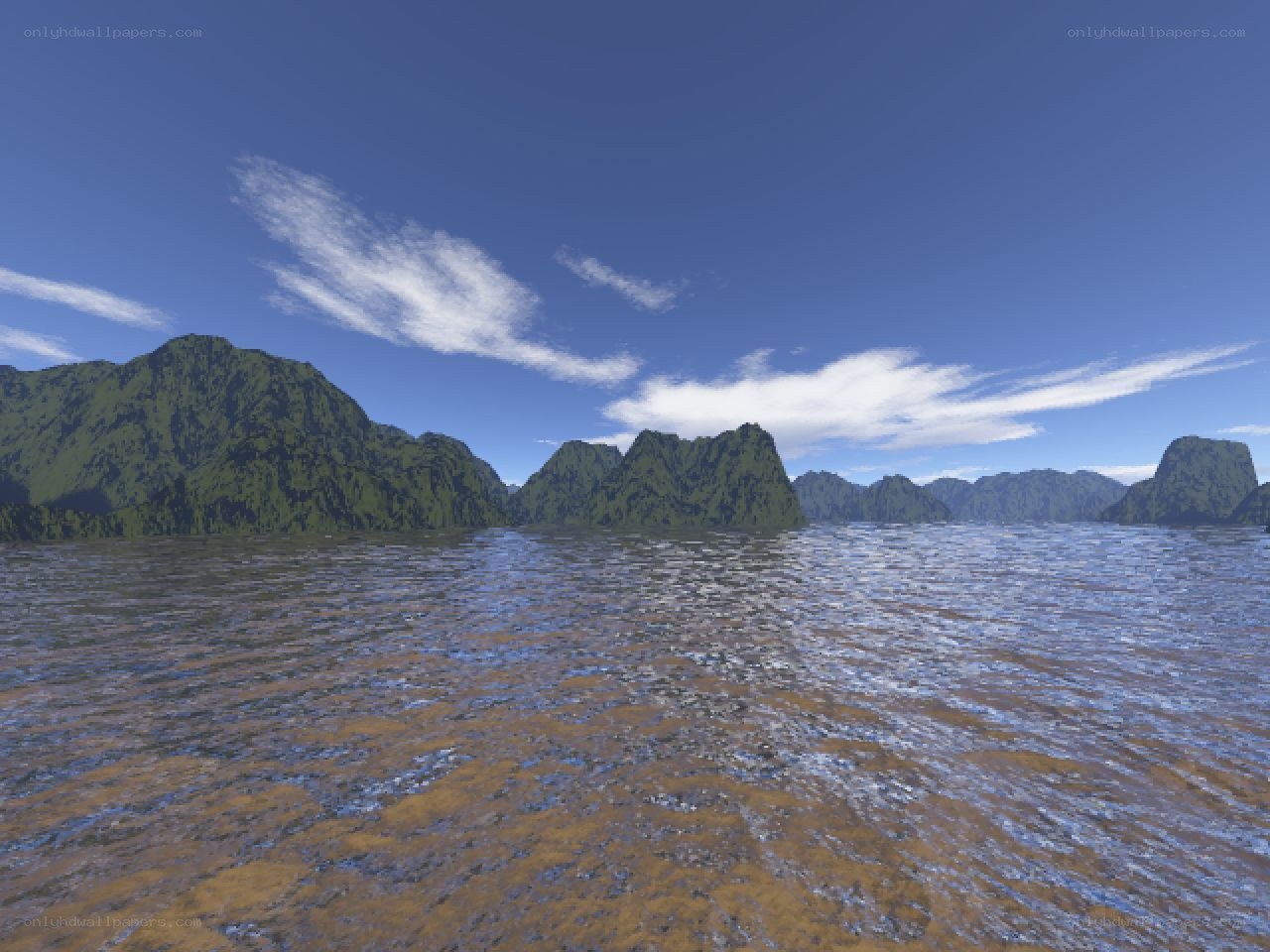 Mountainous coastal landscape