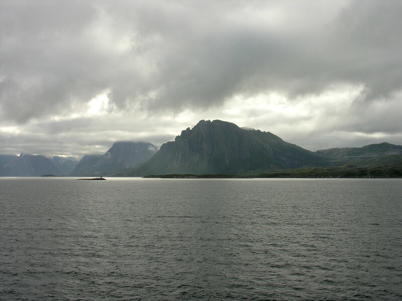Mountainous coastal landscape