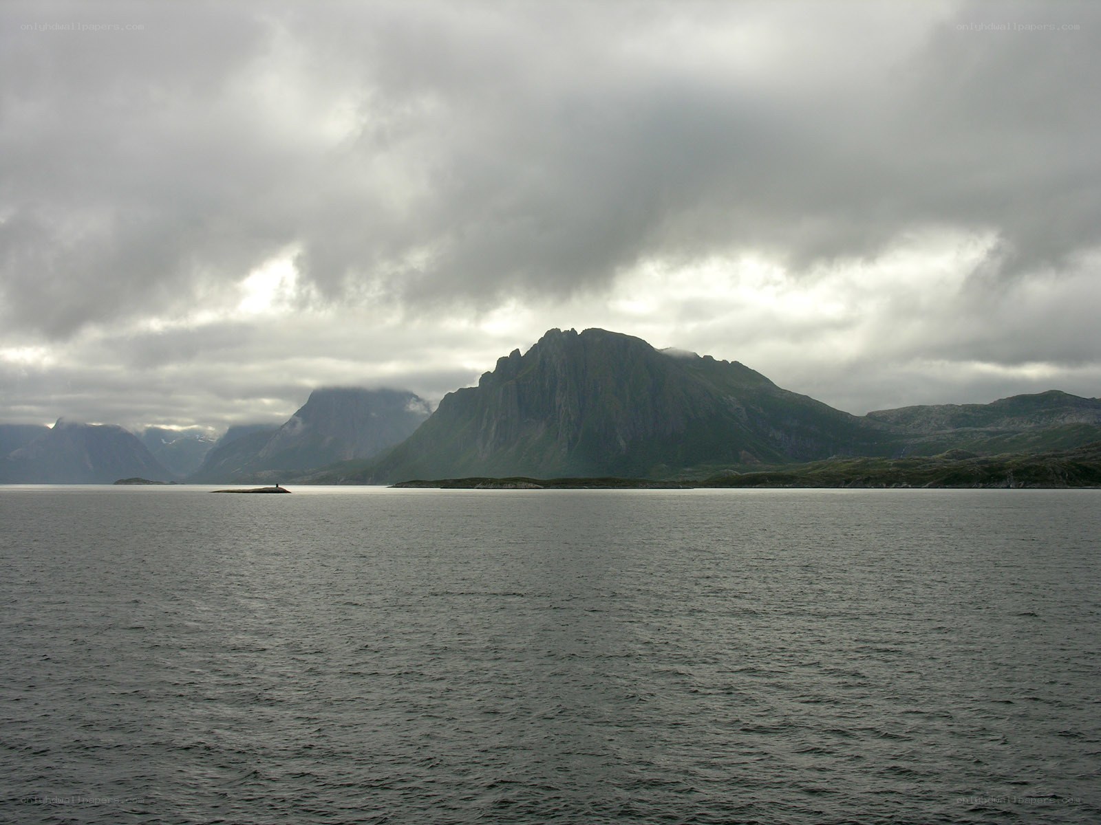 Mountainous coastal landscape