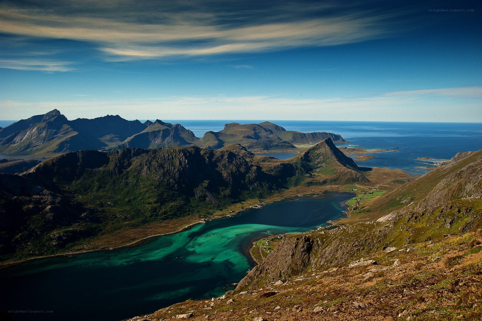 Mountainous coastal landscape