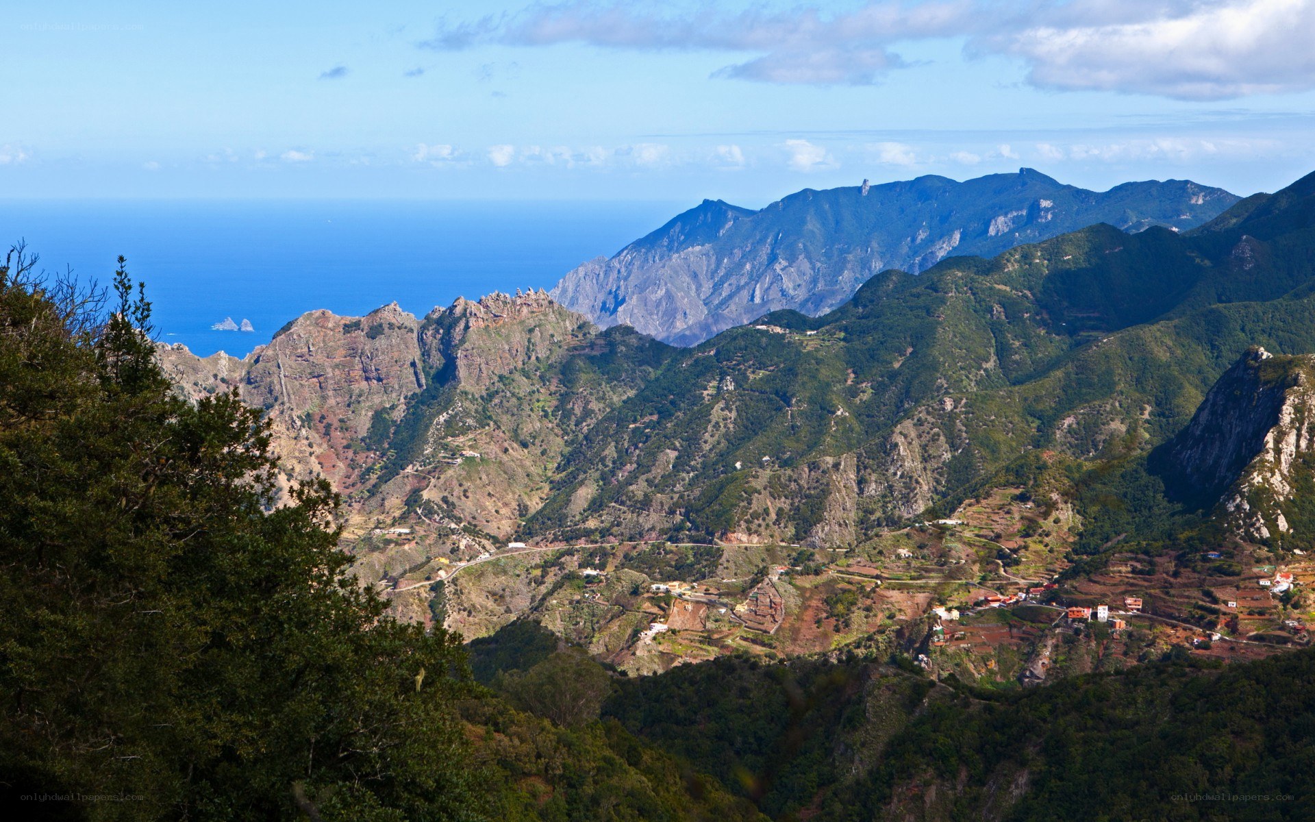 mountainous coastal landscape