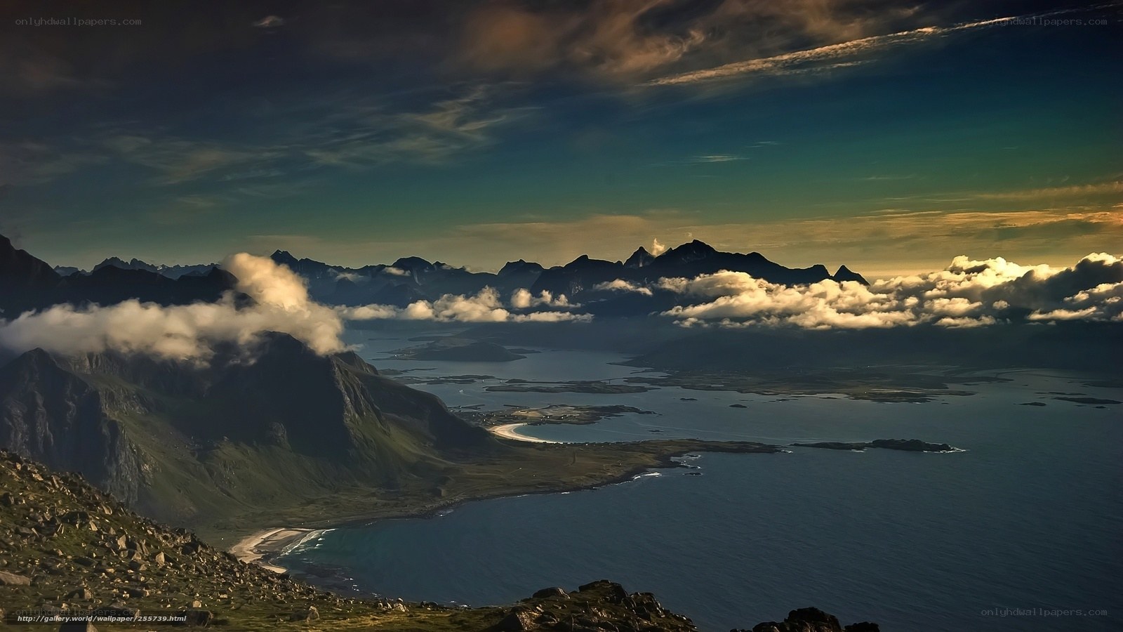 Mountainous coastal landscape