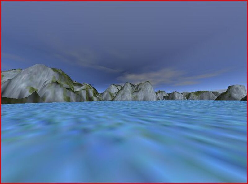 Mountainous Coastline — Blue, Serene, 3d Render, Mountains