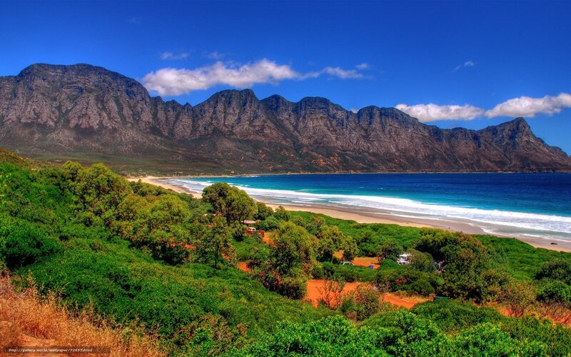 Mountainous Coastline — Blue, Serene, Afternoon