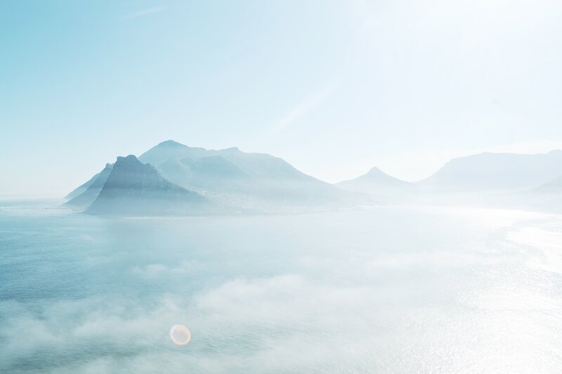 Mountainous Coastline — Blue, Serene, Morning