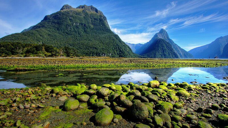Mountainous Coastline — Green, Serene, Afternoon