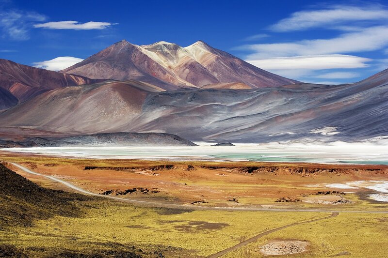 Mountainous Desert Landscape — Blue, Arid