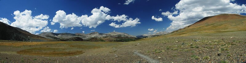 Mountainous Desert Landscape — Blue, Serene, Afternoon