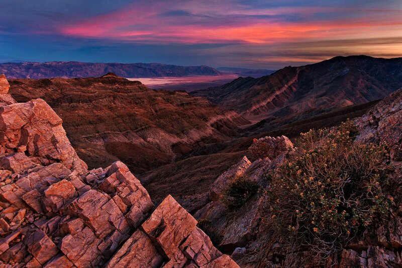 Mountainous Desert Landscape — Purple