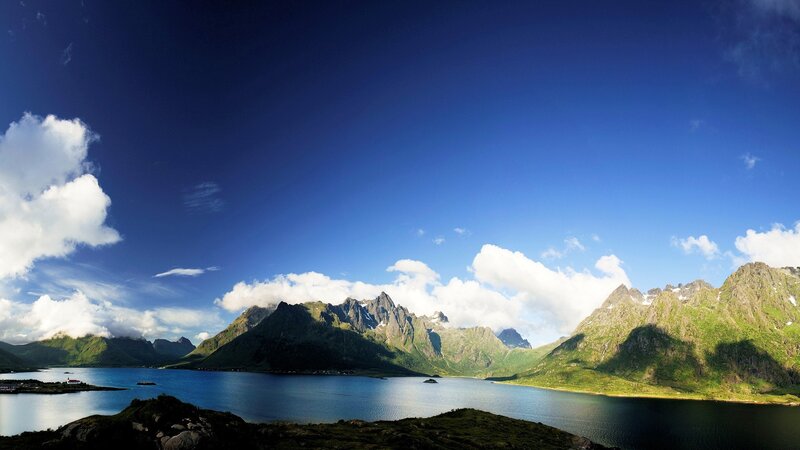 mountainous fjord landscape