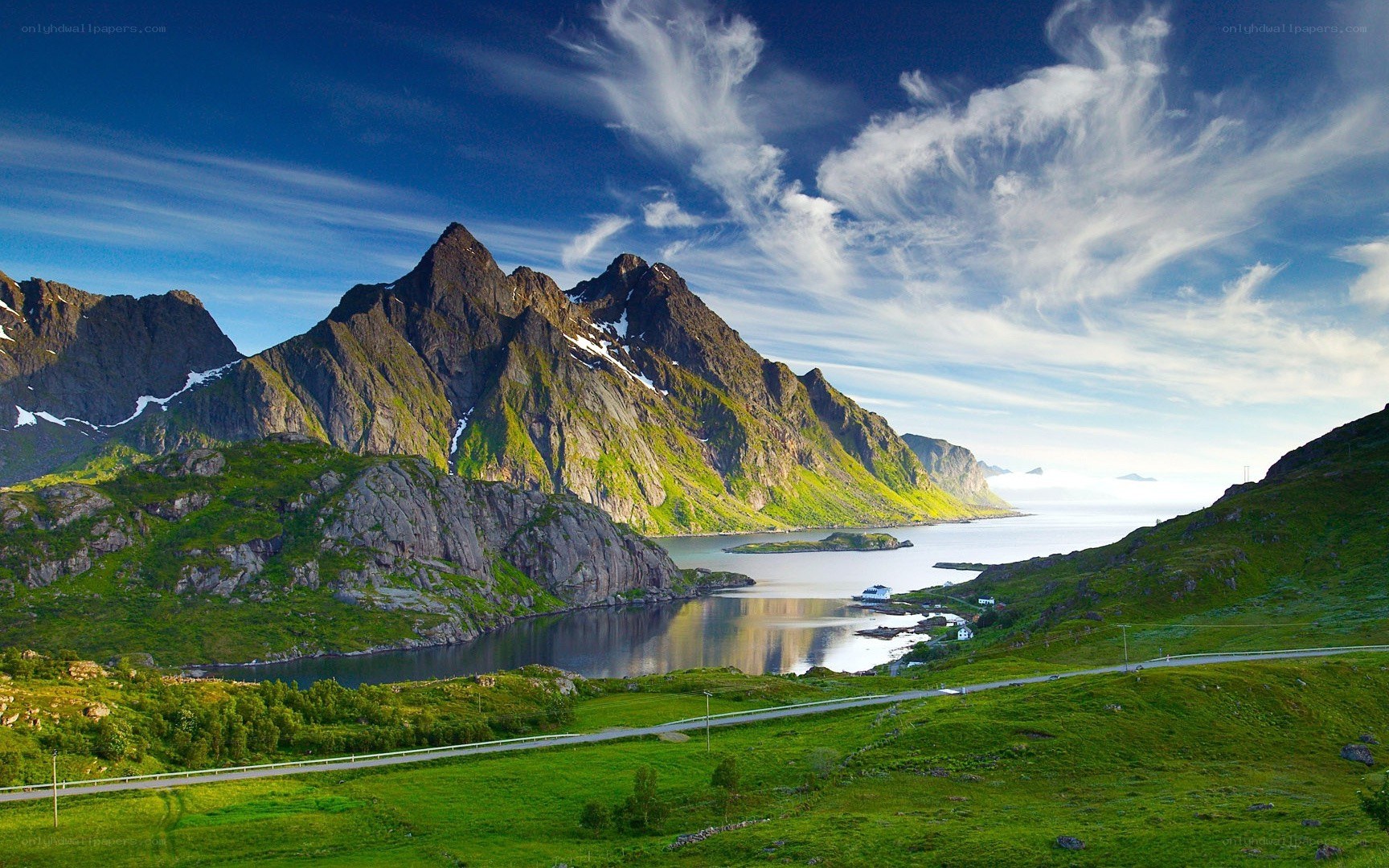 mountainous fjord landscape
