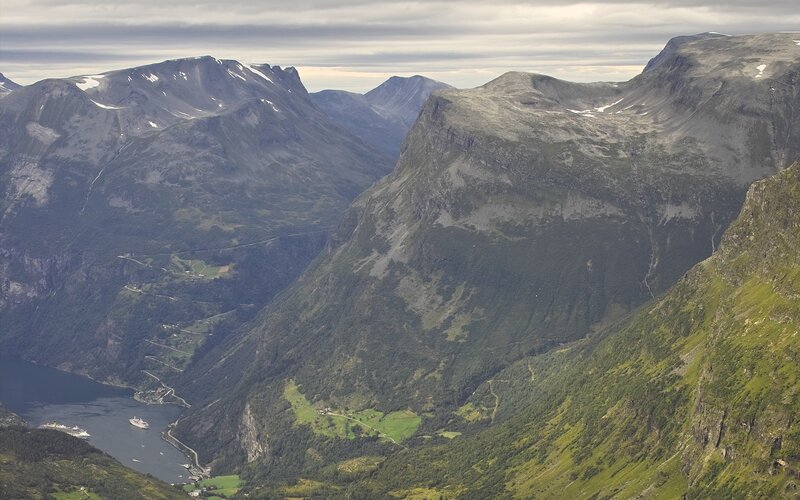 mountainous fjord landscape