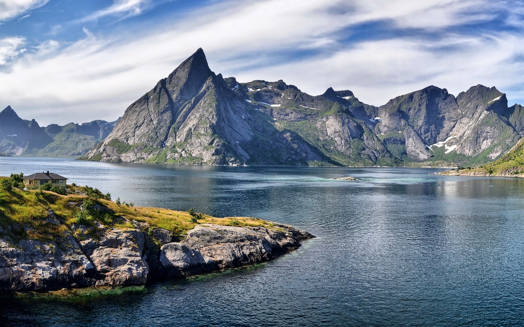 mountainous fjord landscape