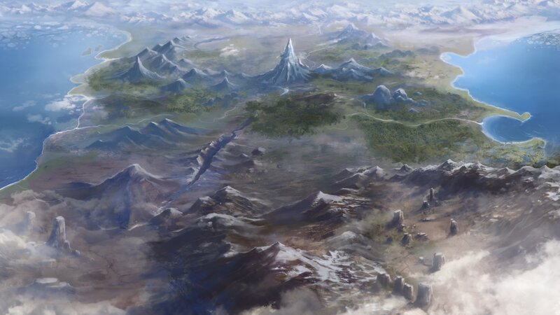 Mountainous Island Landscape