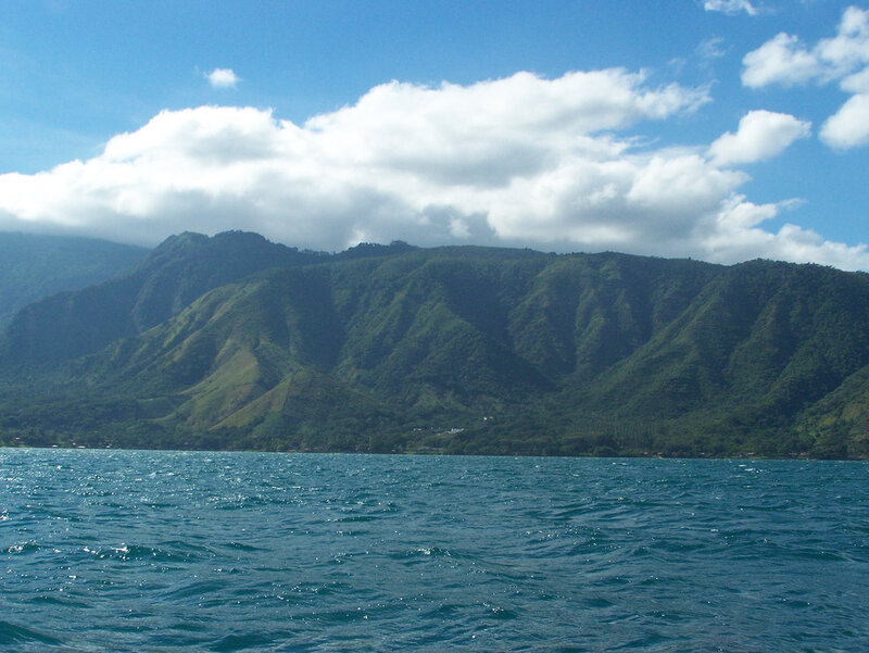 Mountainous lake landscape