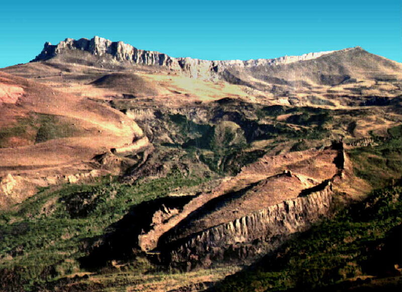 Mountainous Landscape — Blue, Dramatic, Afternoon, Photograph