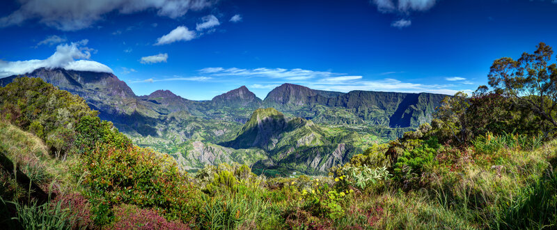 Mountainous Landscape — Blue, Serene, Afternoon, Photograph