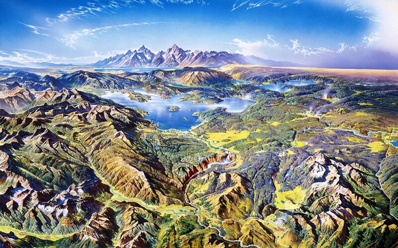 Mountainous Landscape — Blue, Serene, Afternoon