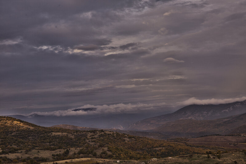 Mountainous Landscape — Gray, Dramatic, Afternoon, Photograph