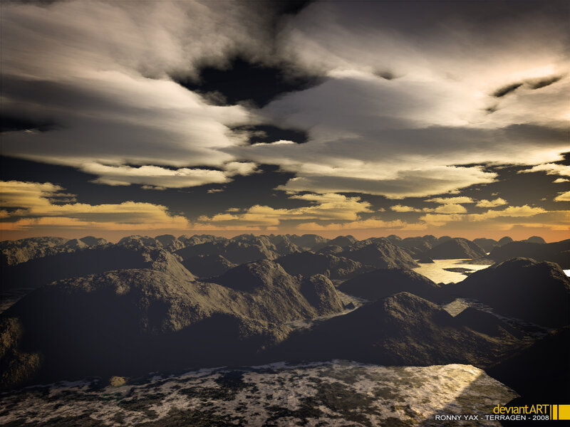 Mountainous Landscape — Gray, Dramatic