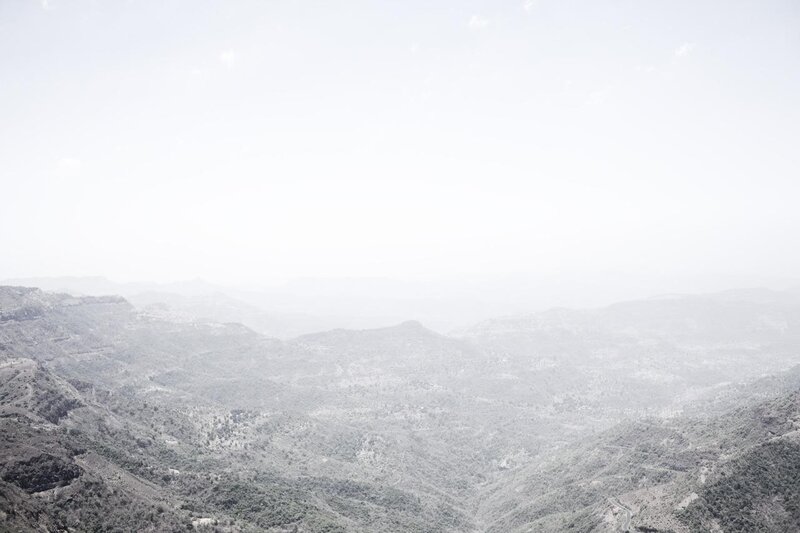 Mountainous Landscape — Gray, Hazy