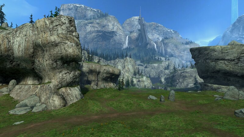 Mountainous Landscape — Green, Serene, Afternoon, 3d Render, Mountains