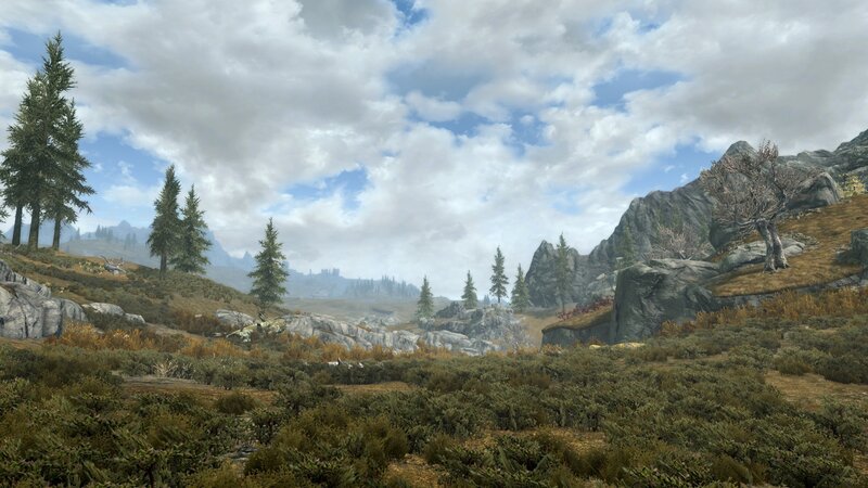 Mountainous Landscape — Green, Serene, Afternoon, 3d Render, Trees