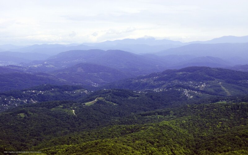 Mountainous Landscape — Green, Serene, Photograph