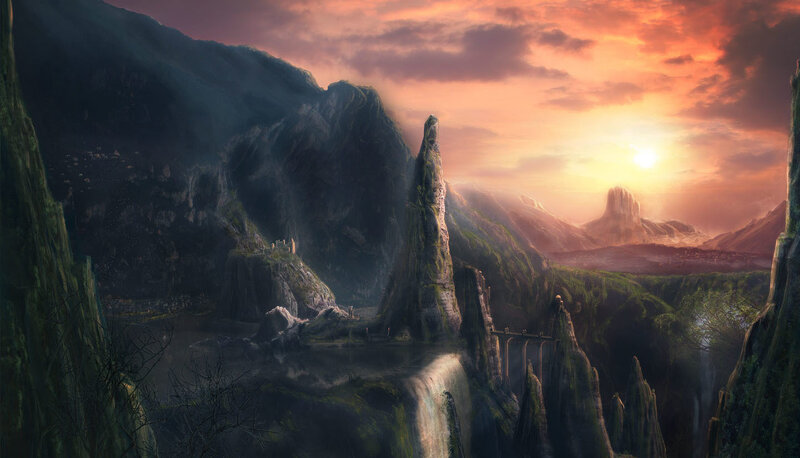 Mountainous Landscape — Orange