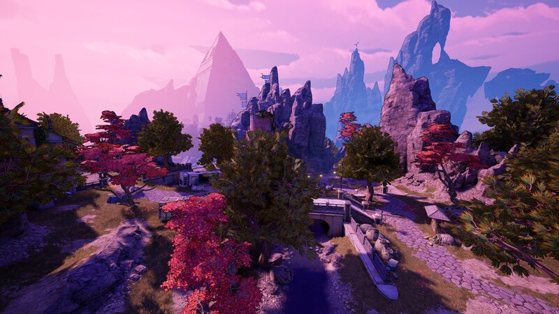 Mountainous Landscape — Pink