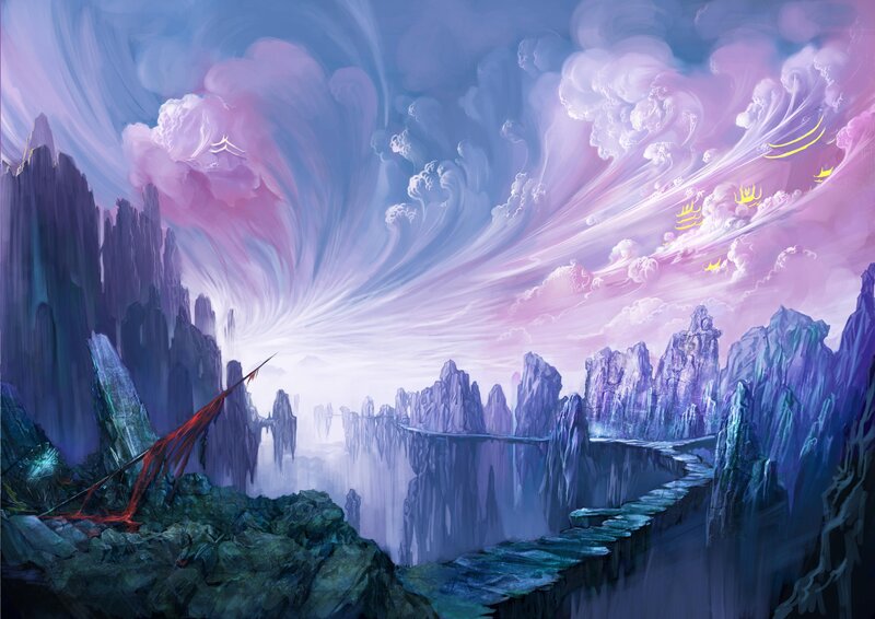 Mountainous Landscape — Purple, Dramatic