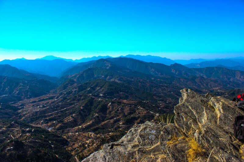 Mountainous Landscape View — Blue