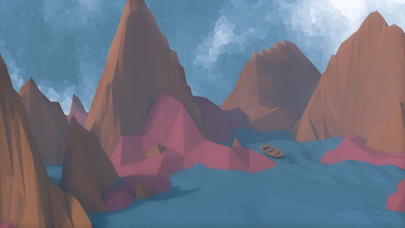 Mountainous Landscape with Boat