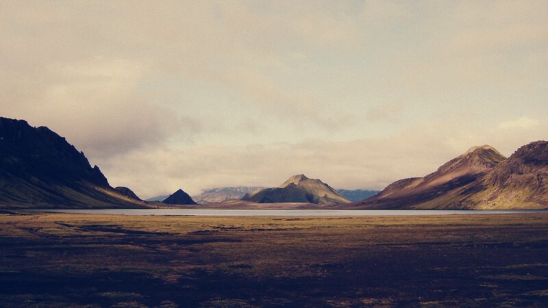 mountainous landscape with lake