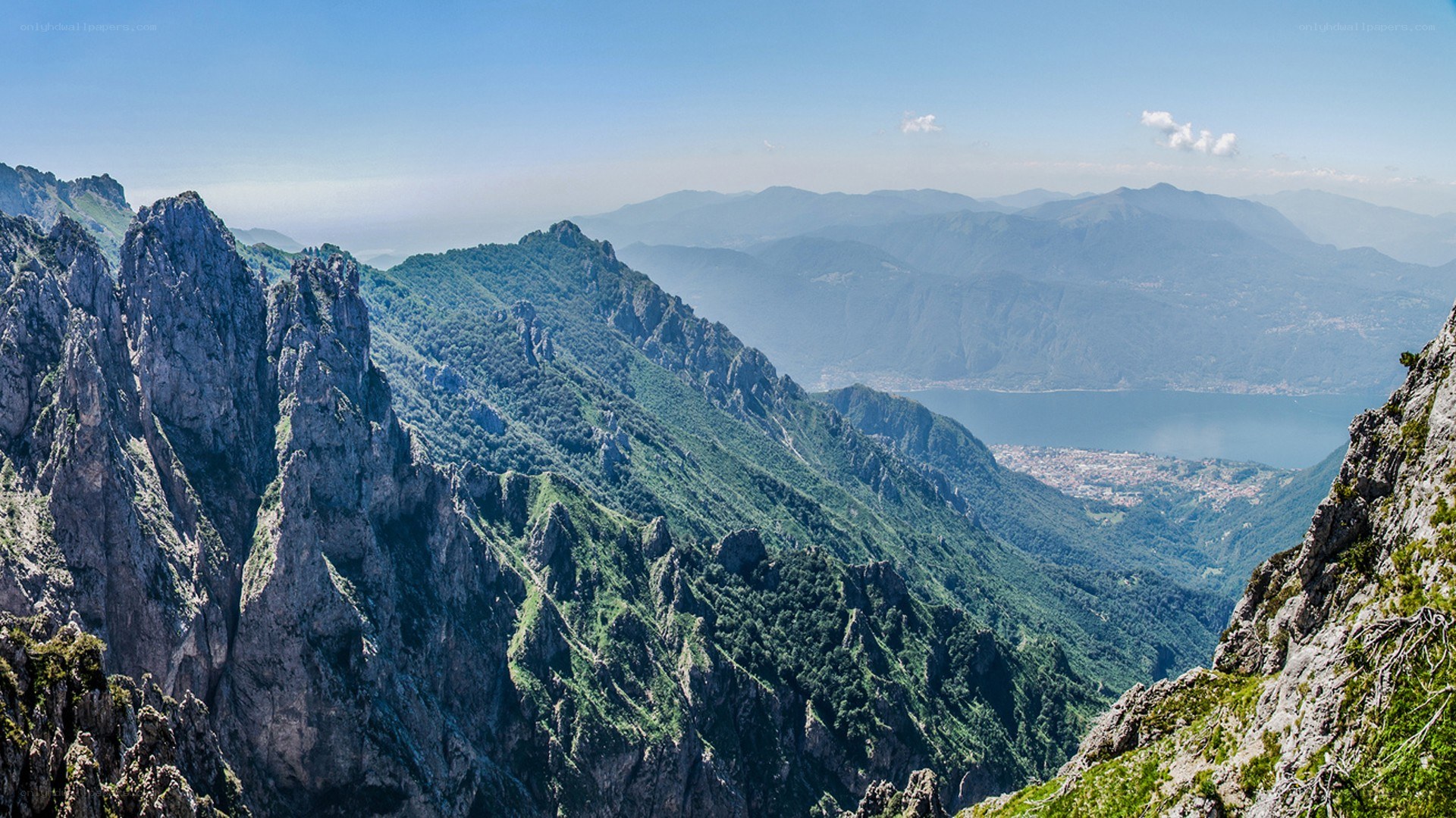 mountainous landscape with lake