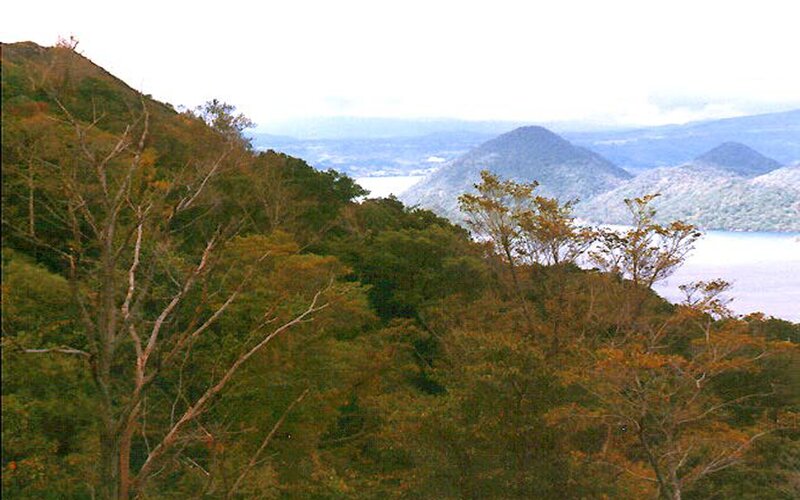 Mountainous Landscape with Lake — Green, Serene