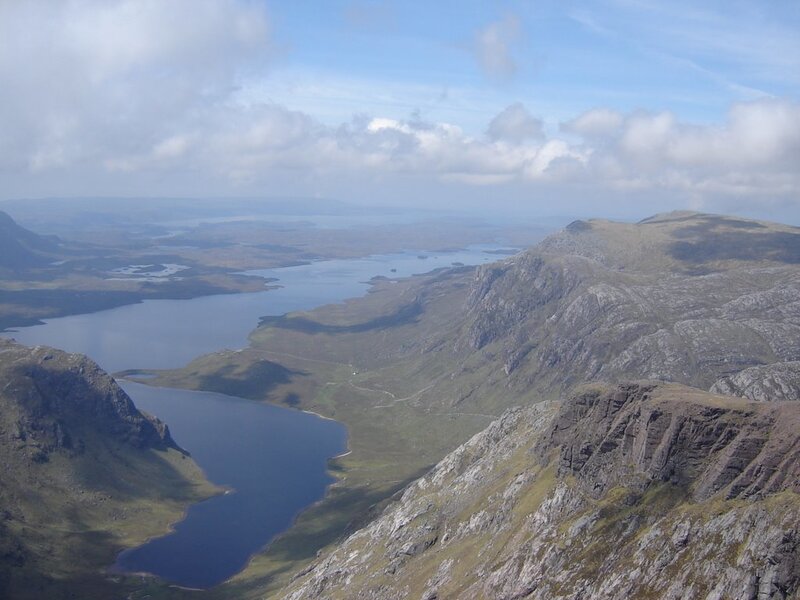 Mountainous Landscape with Lochs — Blue