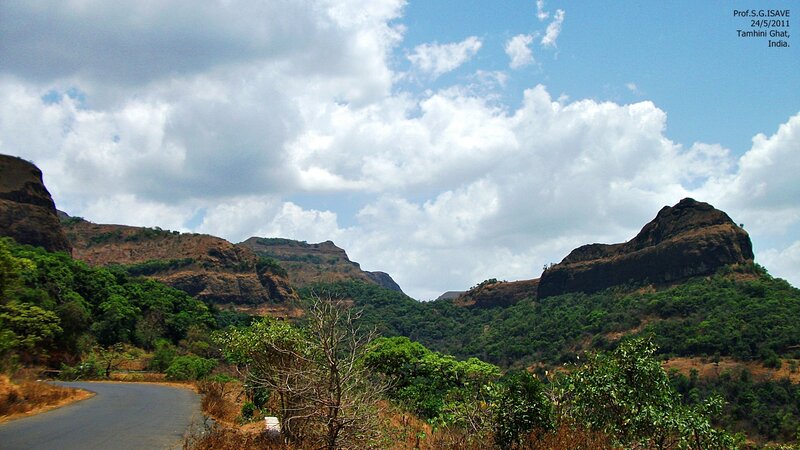 Mountainous Landscape with Road — Green